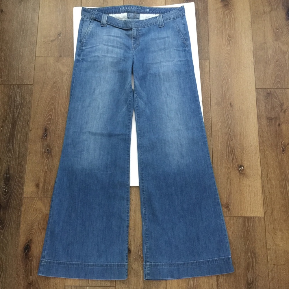 Guess 70s Style Bell Bottom Jeans Wide Leg Gaucho